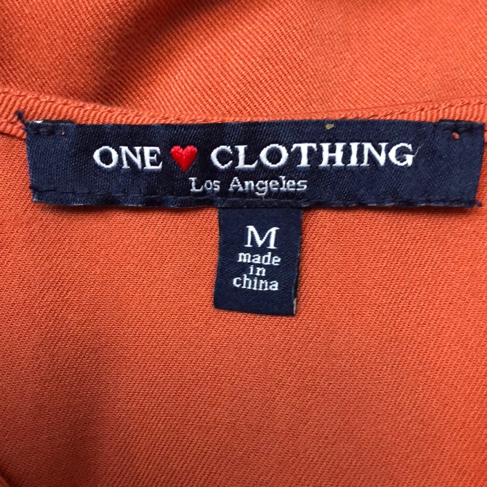 ONE CLOTHING orange button front prairie dress - Picture 5 of 6
